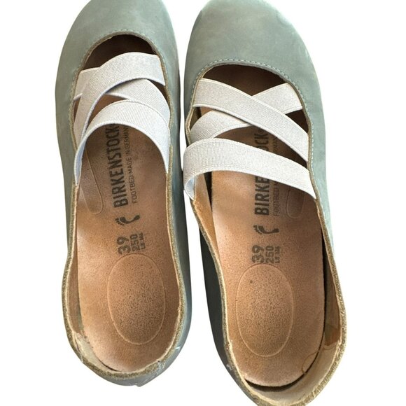 Birkenstock Santa Ana Ballet Flat Nubuck Leather Womens Shoes 39 / 8 8.5 Narrow - Picture 2 of 6